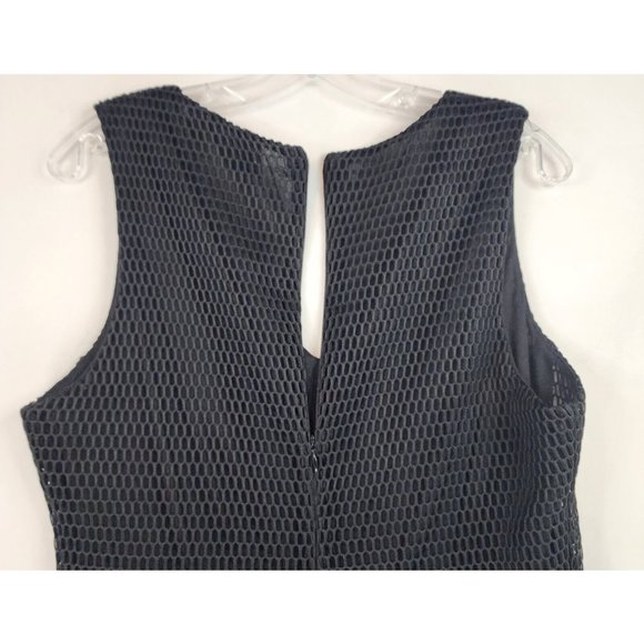 Charles Henry Dress Womens Large Black Net Pattern V Neck Fit Flare Night Out - Picture 9 of 13